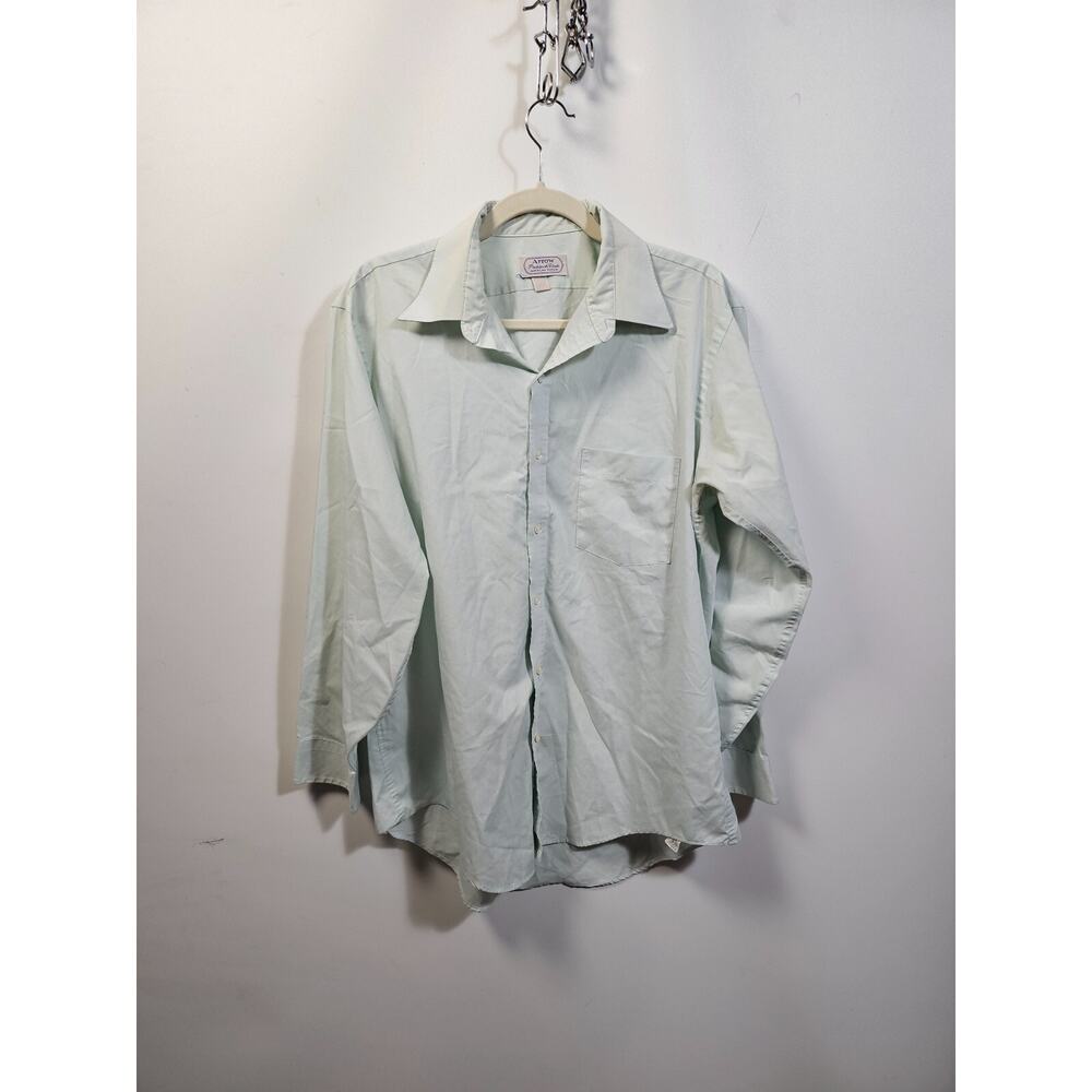 Paddock Club By Arrow Men's Button Up Long Sleeve Collared Shirt Sz 16-1/2 - 33